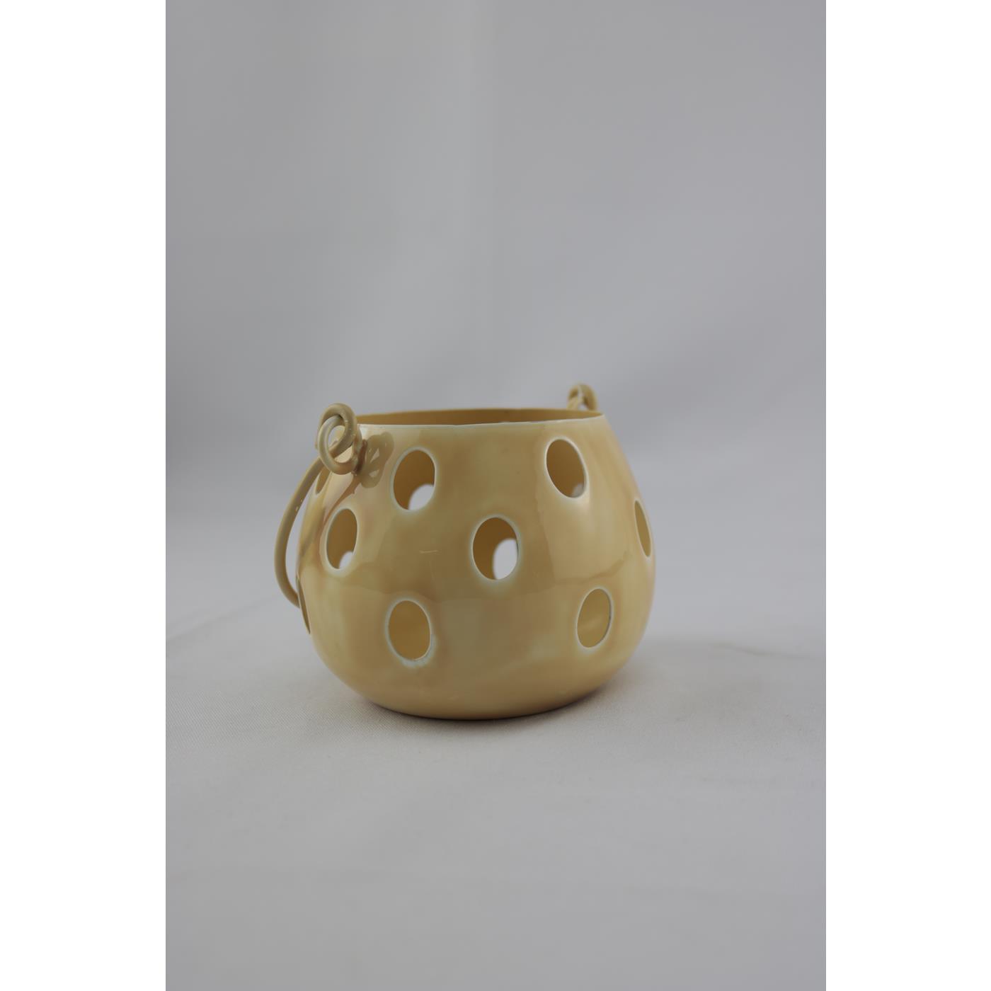 Lantaarn beige 11x11x8,5cm